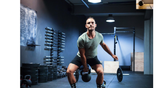 man with weights